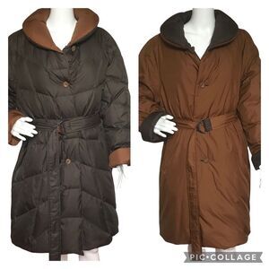 Vintage Schneiders Salzburg Coat Reversible Down Filled Sz 10